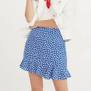Madewell mini skirt in blue daisy